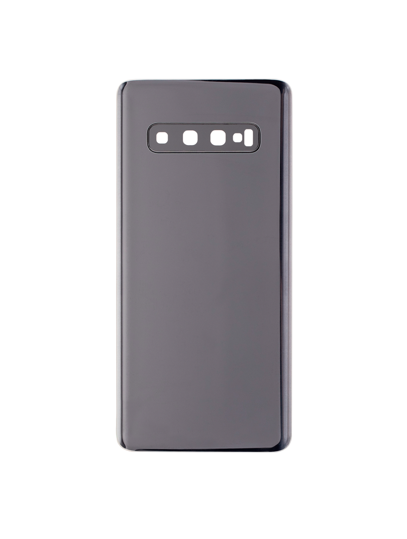 Replacement Back cover Glass With Camera Lens Compatible For Samsung Galaxy S10 (No Logo) (Vemake) (Prism Black)