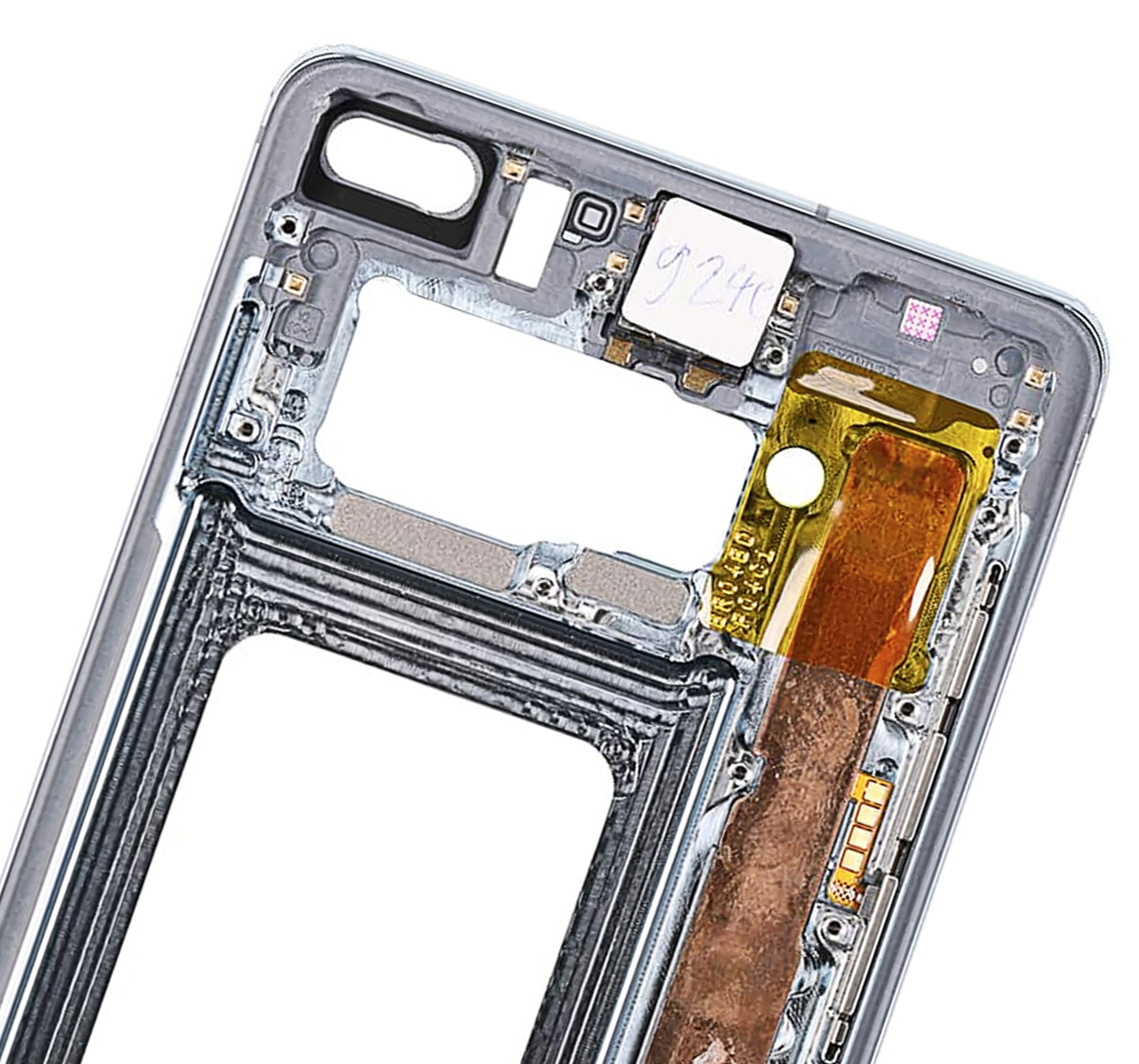 Replacement Mid-Frame Housing Compatible For Samsung Galaxy S10 (With Small Parts) (Prism White)