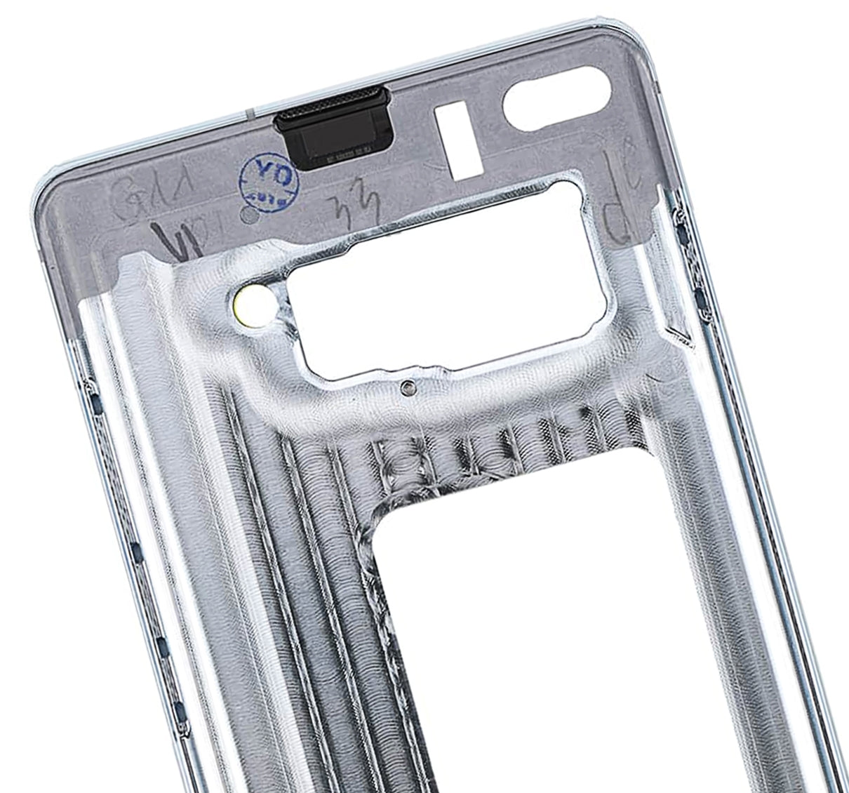 Replacement Mid-Frame Housing Compatible For Samsung Galaxy S10 (With Small Parts) (Prism White)