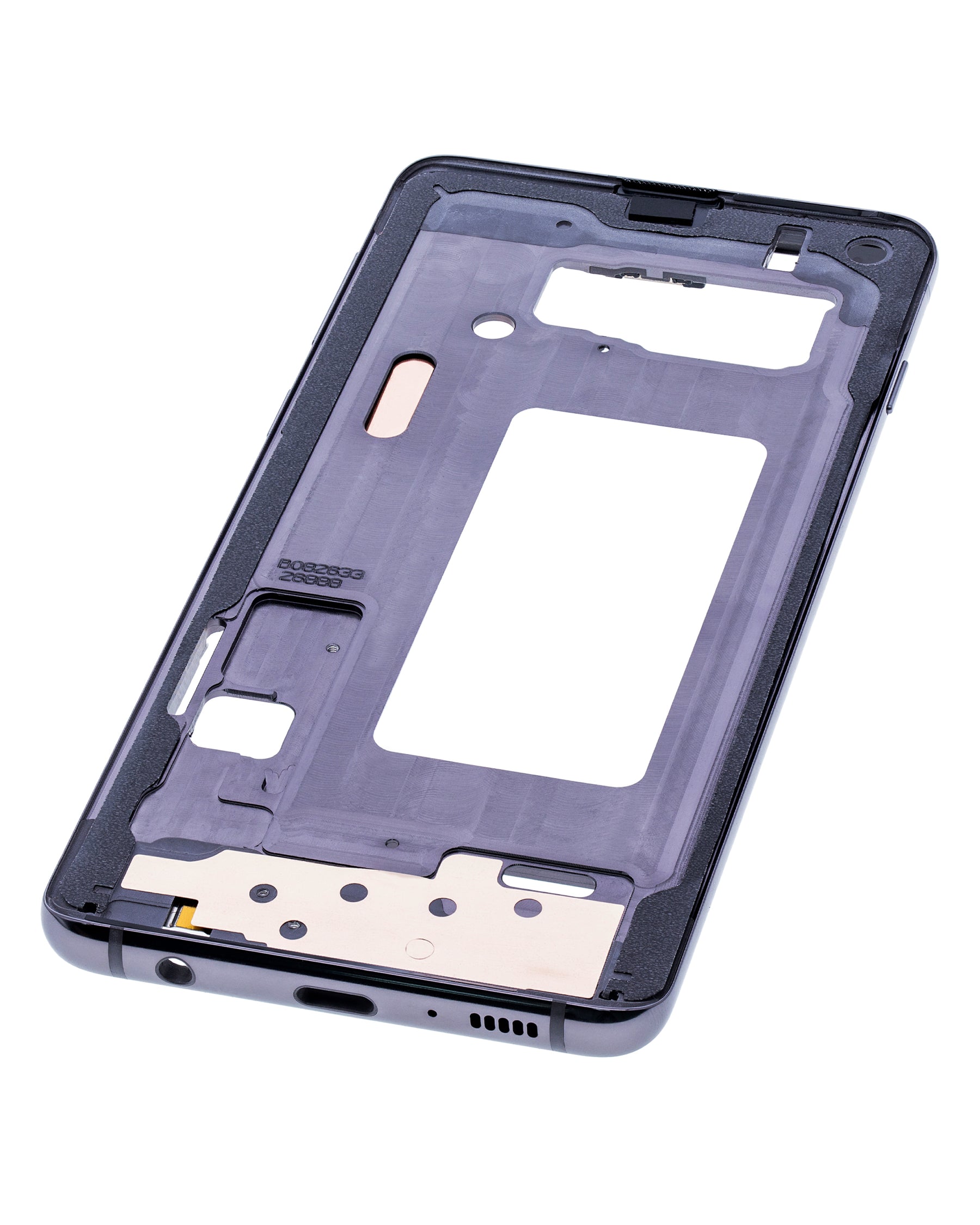Replacement Mid-Frame Housing Compatible For Samsung Galaxy S10 (With Small Parts) (Prism Black)