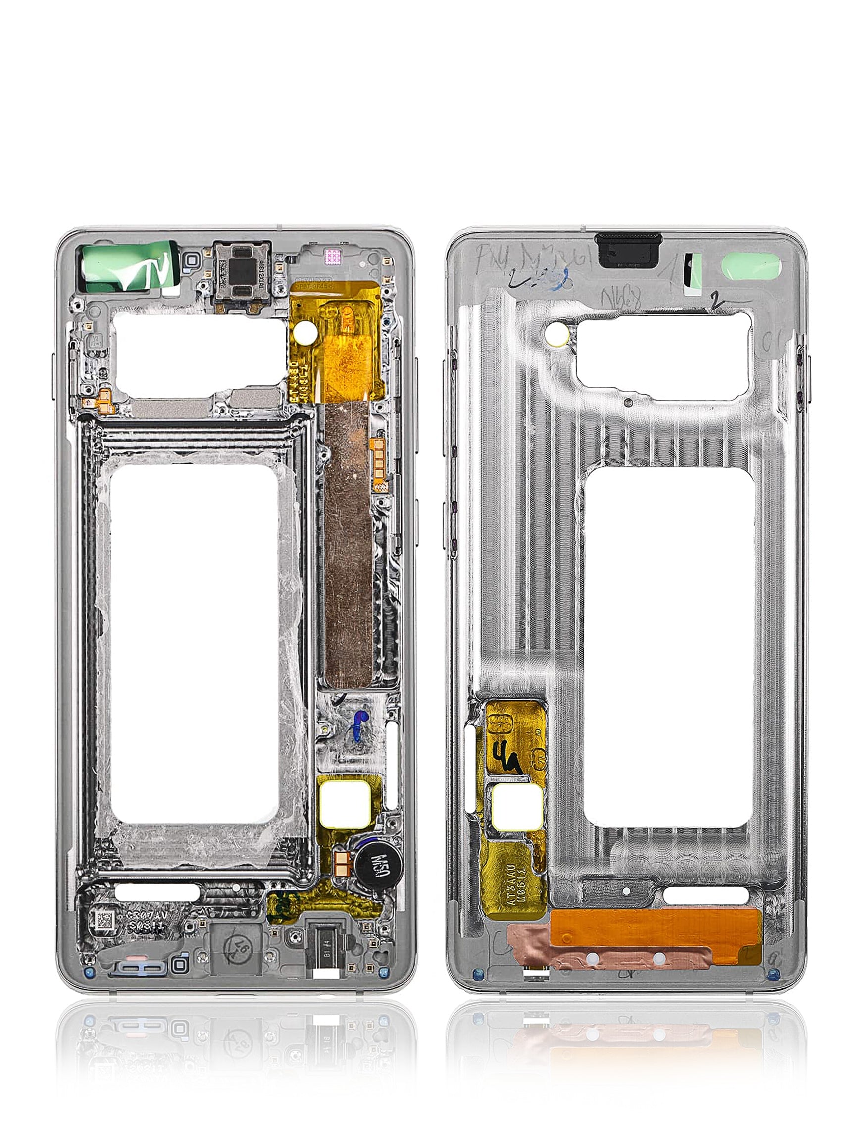 Replacement Mid-Frame Housing Compatible For Samsung Galaxy S10 (With Small Parts) (Prism Blue)