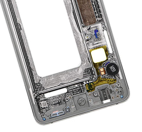 Replacement Mid-Frame Housing Compatible For Samsung Galaxy S10 (With Small Parts) (Prism Blue)