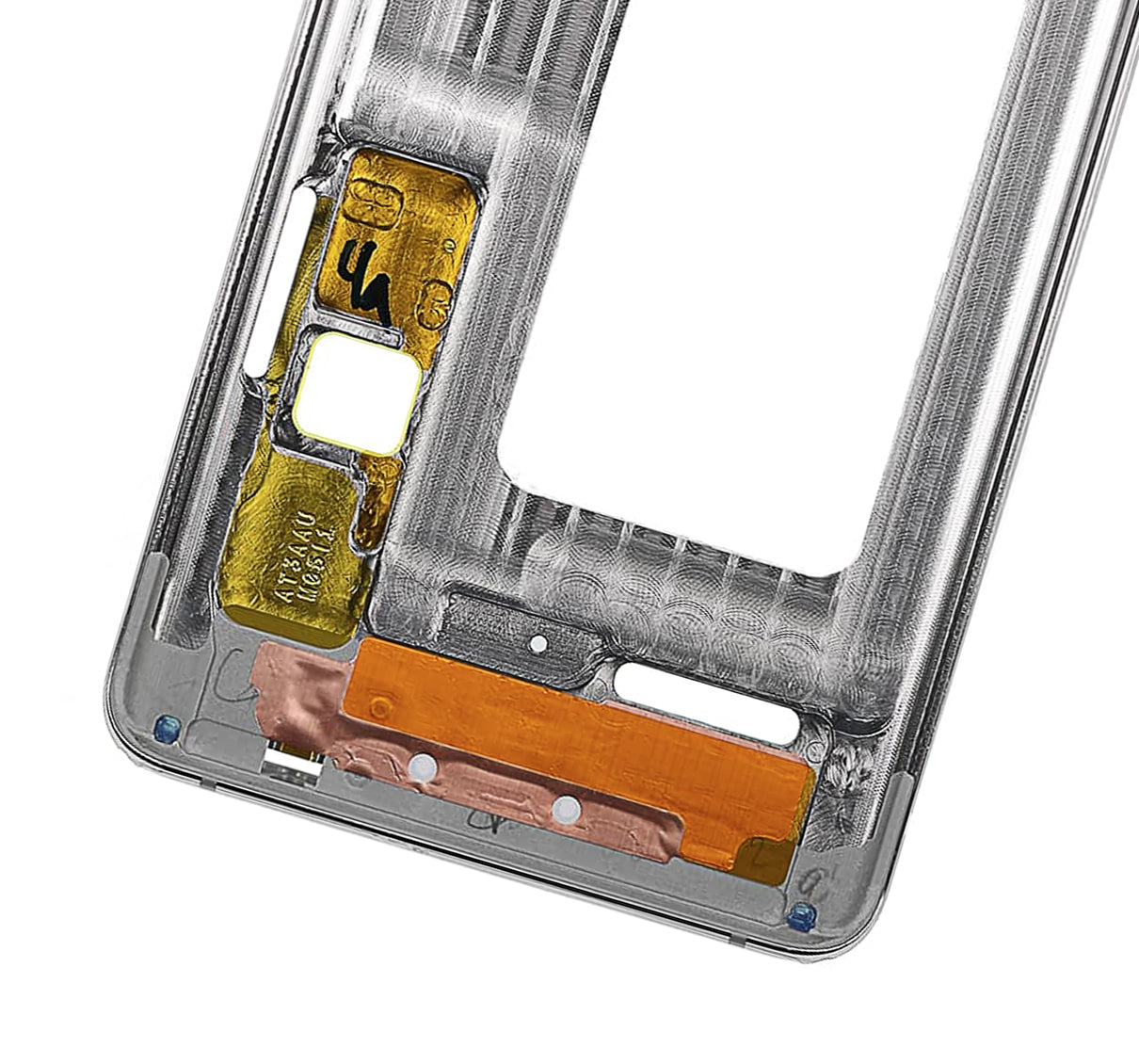 Replacement Mid-Frame Housing Compatible For Samsung Galaxy S10 (With Small Parts) (Prism Blue)