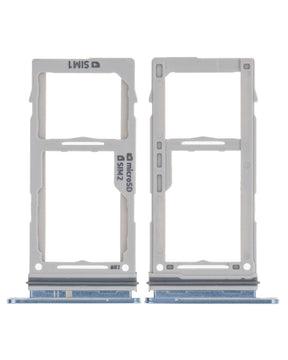 Dual Sim Card Tray Compatible For Samsung Galaxy S10 / S10 Plus / S10E  Replacement (Prism Blue)