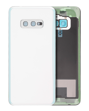 Replacement Back cover Glass With Camera Lens Compatible For Samsung Galaxy S10E (Service Pack) (Prism White)