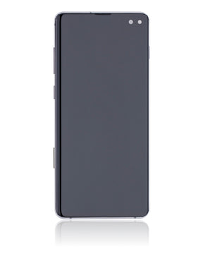 OLED Assembly With Frame Compatible For Samsung Galaxy S10 Plus Replacement  (Refurbished) (Prism / Ceramic Black)