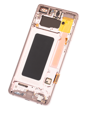OLED Assembly With Frame Compatible For Samsung Galaxy S10 Plus Replacement (Refurbished) (Flamingo Pink)