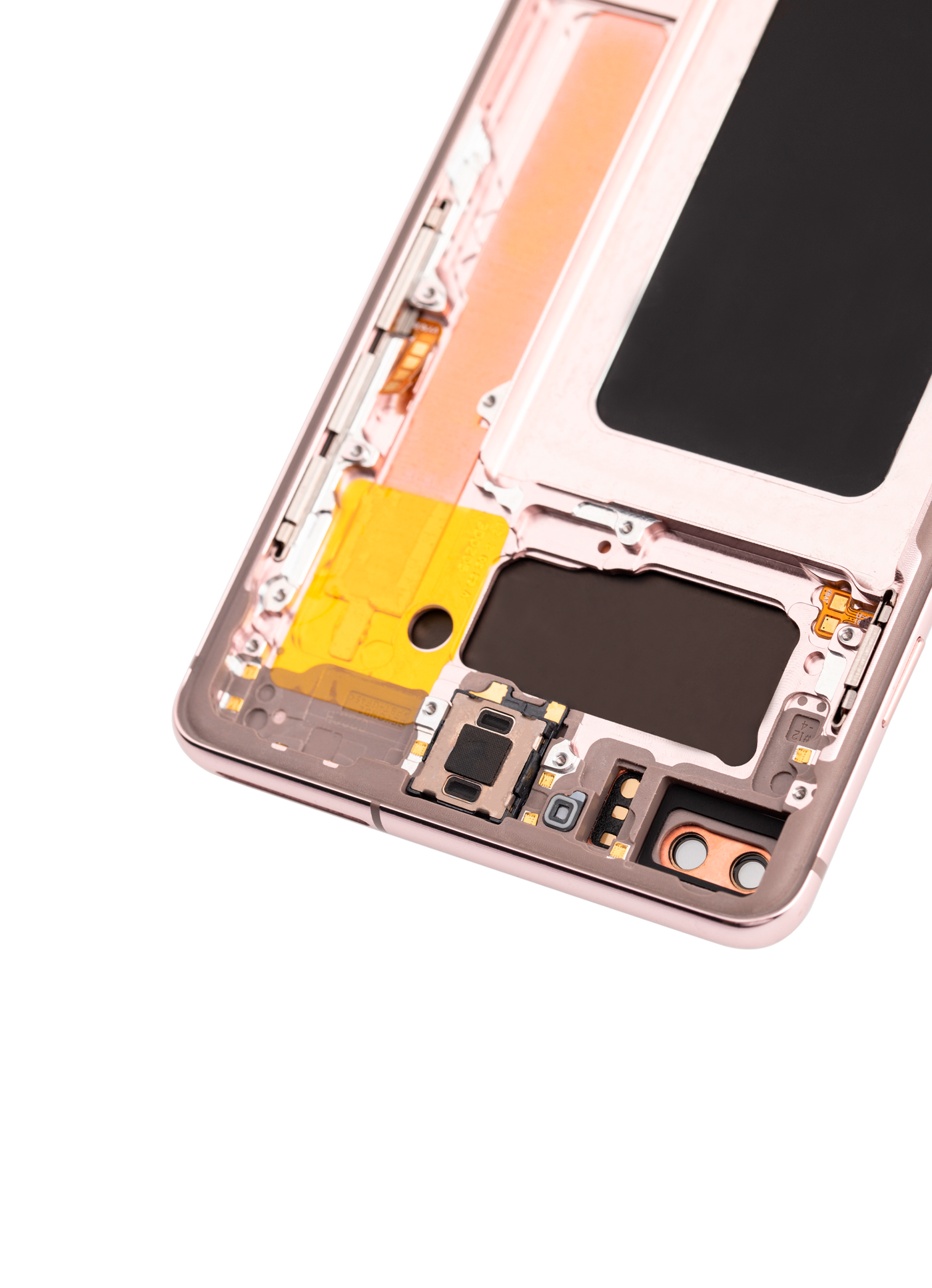 OLED Assembly With Frame Compatible For Samsung Galaxy S10 Plus Replacement (Service Pack) (Flamingo Pink)