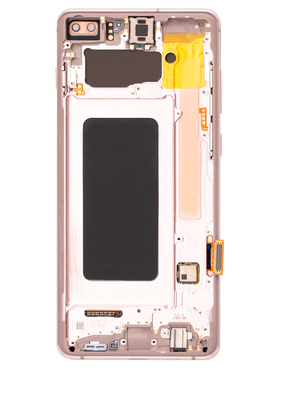 OLED Assembly With Frame Compatible For Samsung Galaxy S10 Plus Replacement (Service Pack) (Flamingo Pink)