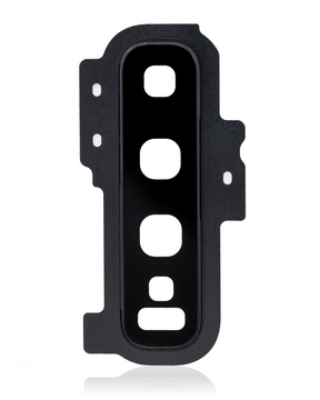 Replacement Back Camera Lens With Cover Bezel Ring Compatible For Samsung Galaxy S10 Plus (Prism Black)