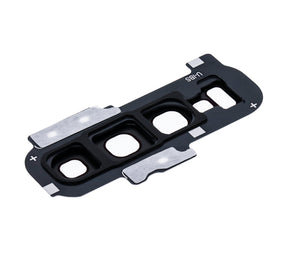 Replacement Back Camera Lens With Cover Bezel Ring Compatible For Samsung Galaxy S10 Plus (Prism Black)