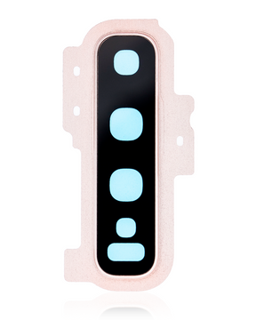 Back Camera Lens With Cover Bezel Ring Compatible For Samsung Galaxy S10 Plus Replacement (Gold)