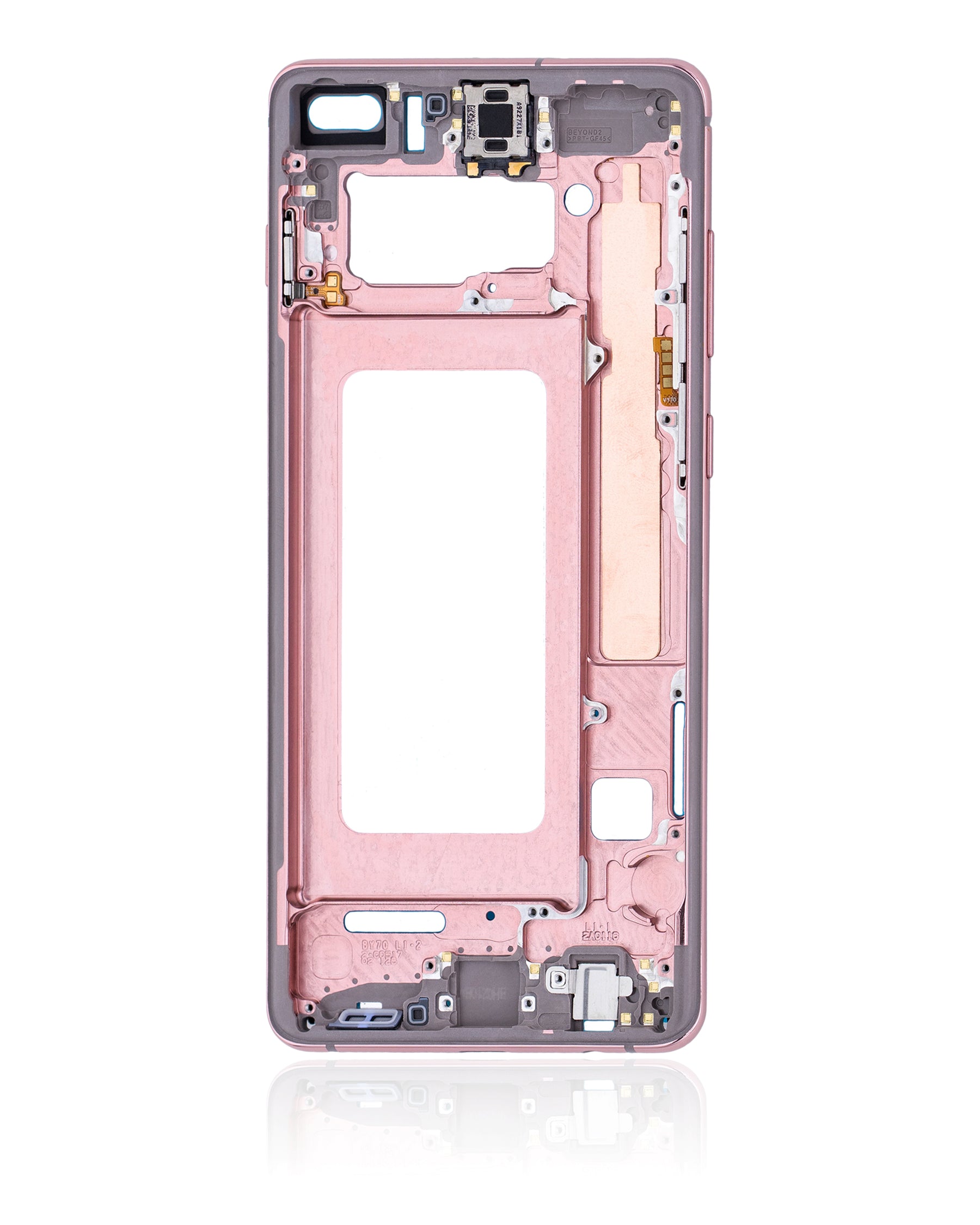 Mid-Frame Housing Compatible For Samsung Galaxy S10 Plus Replacement  (With Small Parts) (Flamingo Pink)