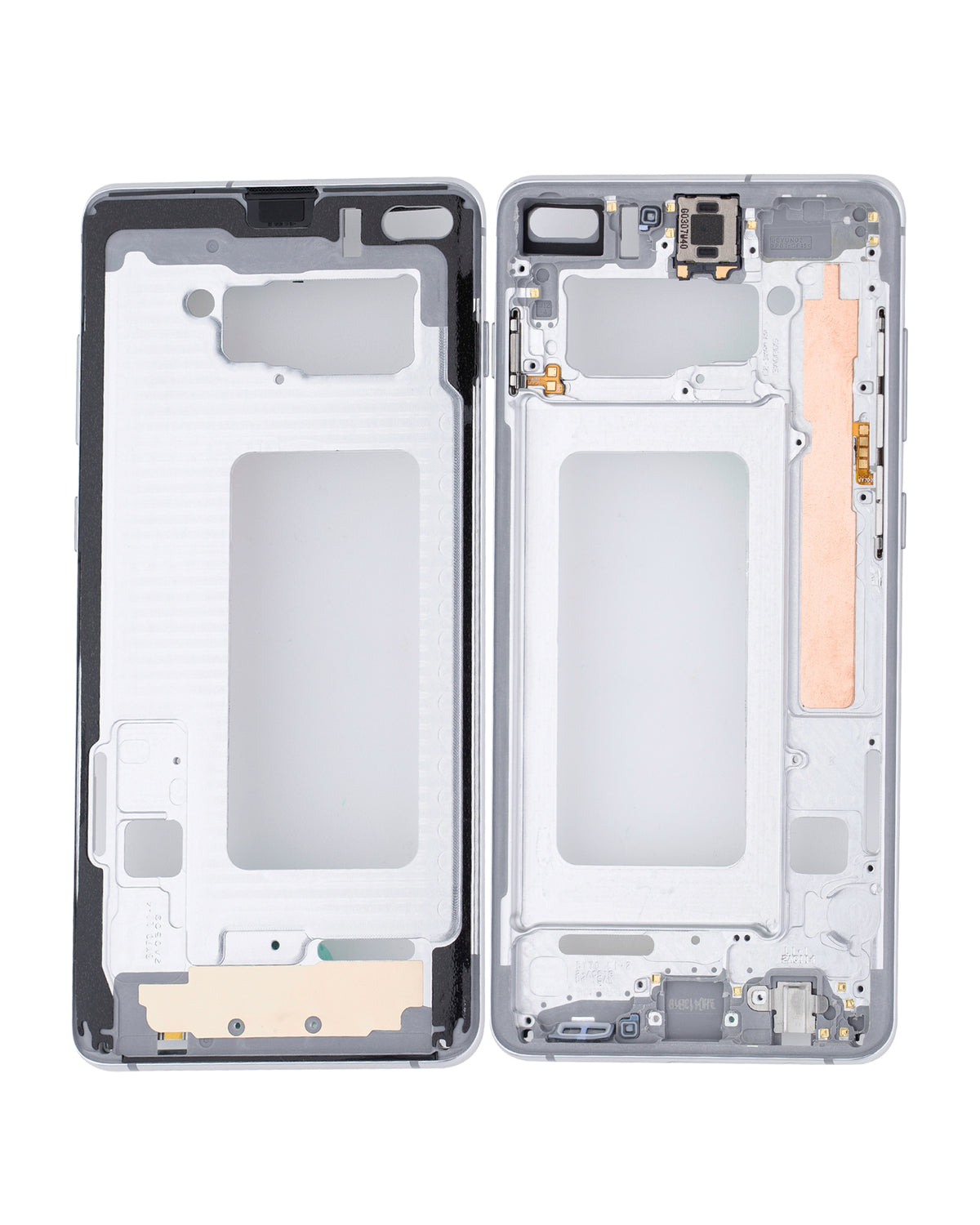 Replacement Mid-Frame Housing Compatible For Samsung Galaxy S10 Plus (With Small Parts) (Prism White)