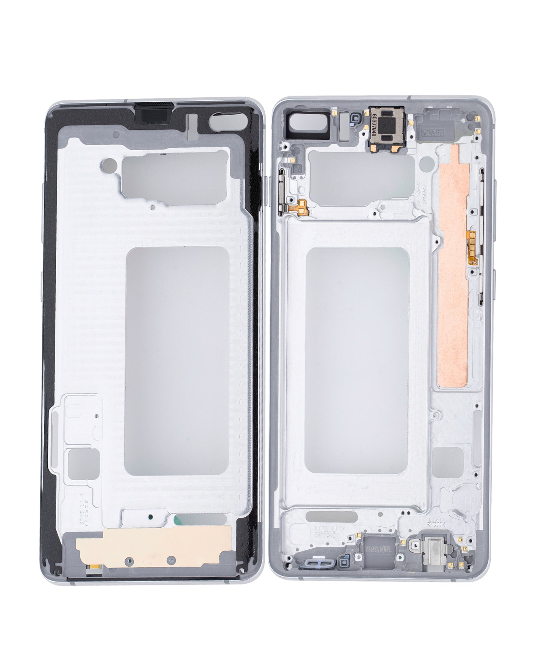 Replacement Mid-Frame Housing Compatible For Samsung Galaxy S10 Plus (With Small Parts) (Prism White)