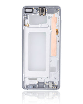 Replacement Mid-Frame Housing Compatible For Samsung Galaxy S10 Plus (With Small Parts) (Prism White)