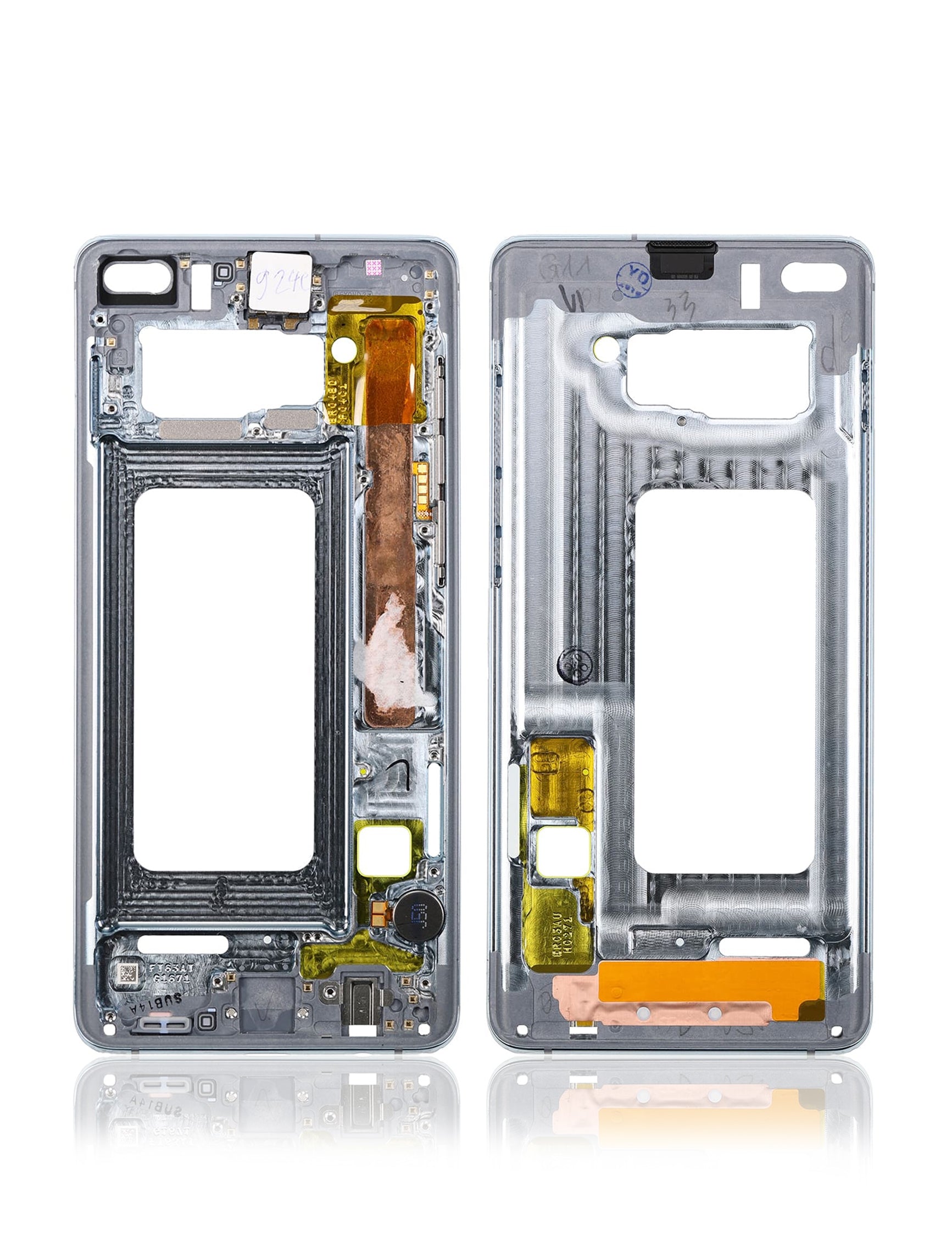 Mid-Frame Housing Compatible For Samsung Galaxy S10 Plus Replacement  (With Small Parts) (Ceramic White)