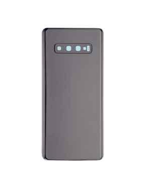 Back cover Glass With Camera Lens Compatible For Samsung Galaxy S10 Plus Replacement  (No Logo) (Vemake) (Prism Black)