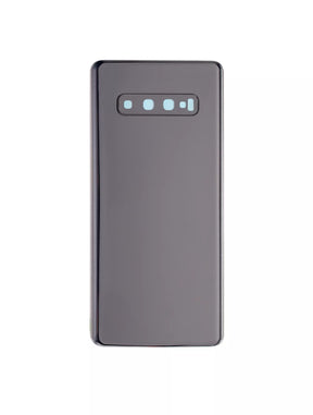 Back cover Glass With Camera Lens Replacement Compatible For Samsung Galaxy S10 Plus (Service Pack) (Prism Black)