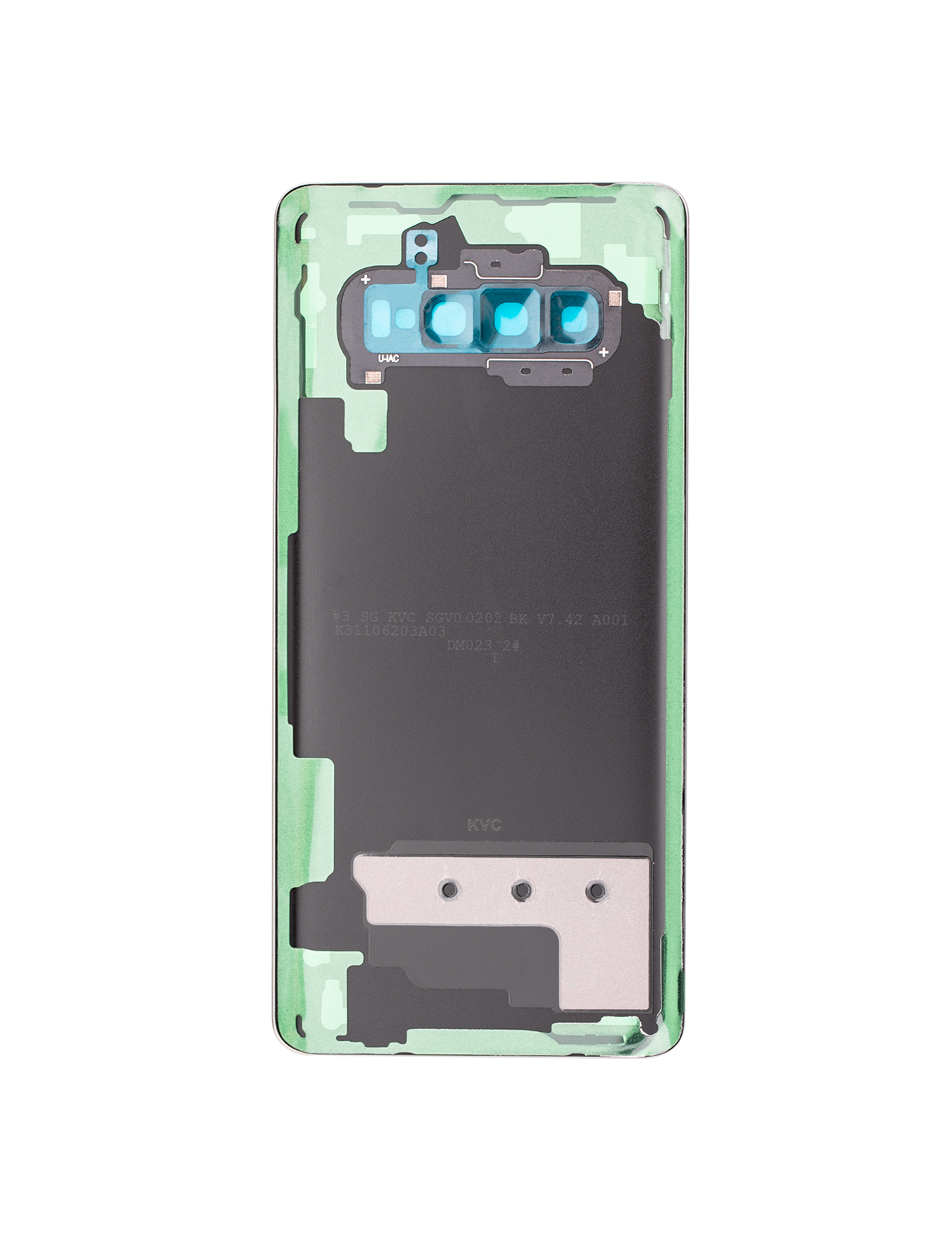 Back cover Glass With Camera Lens Compatible For Samsung Galaxy S10 Plus Replacement  (No Logo) (Vemake) (Prism Black)