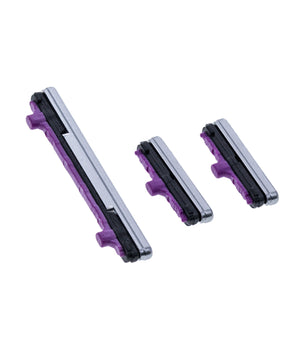 Replacement Hard Buttons (Power / Volume / Bixby) Compatible For Samsung Galaxy S10 / S10 Plus (Prism White)