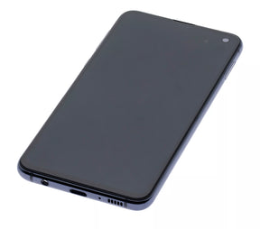 OLED Assembly With Frame Compatible For Samsung Galaxy S10E Replacement by Macfactory.Store(Service Pack) (Prism Black)