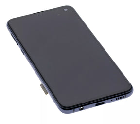 OLED Assembly With Frame Compatible For Samsung Galaxy S10E Replacement by Macfactory.Store(Service Pack) (Prism Black)