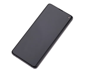 OLED Assembly With Frame Compatible For Samsung Galaxy S10 Replacement(Service Pack) (Prism White)