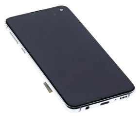 Replacement OLED Assembly With Frame Compatible For Samsung Galaxy S10E (Refurbished) (Prism White)