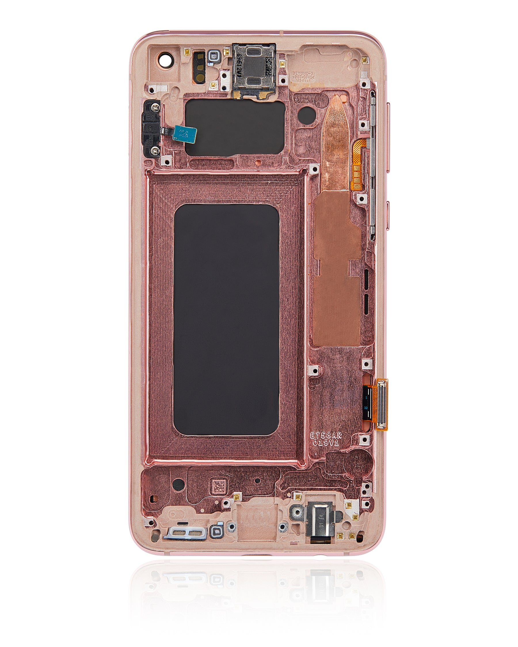 OLED Assembly With Frame Compatible For Samsung Galaxy S10E  Replacement (Refurbished) (Flamingo Pink)