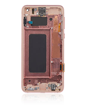 OLED Assembly With Frame Compatible For Samsung Galaxy S10E  Replacement (Refurbished) (Flamingo Pink)