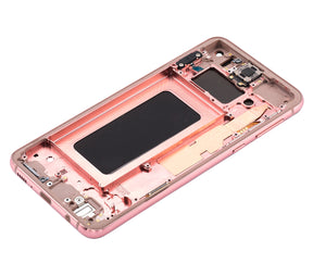 OLED Assembly With Frame Compatible For Samsung Galaxy S10E  Replacement (Refurbished) (Flamingo Pink)