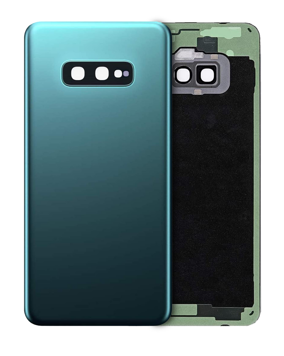 Back cover Glass With Camera Lens Compatible For Samsung Galaxy S10E Replacement  (No Logo) (Vemake) (Prism Green)