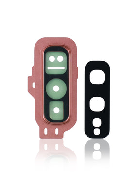 Back Camera Lens With Cover Bezel Ring Replacement  Compatible For Samsung Galaxy S10E (Flamingo Pink)