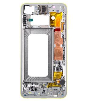 Replacement Mid-Frame Housing Compatible For Samsung Galaxy S10E (With Small Parts) (Canary Yellow)