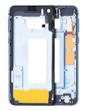 Replacement Mid-Frame Housing Compatible For Samsung Galaxy S10E (With Small Parts) (Prism Blue)