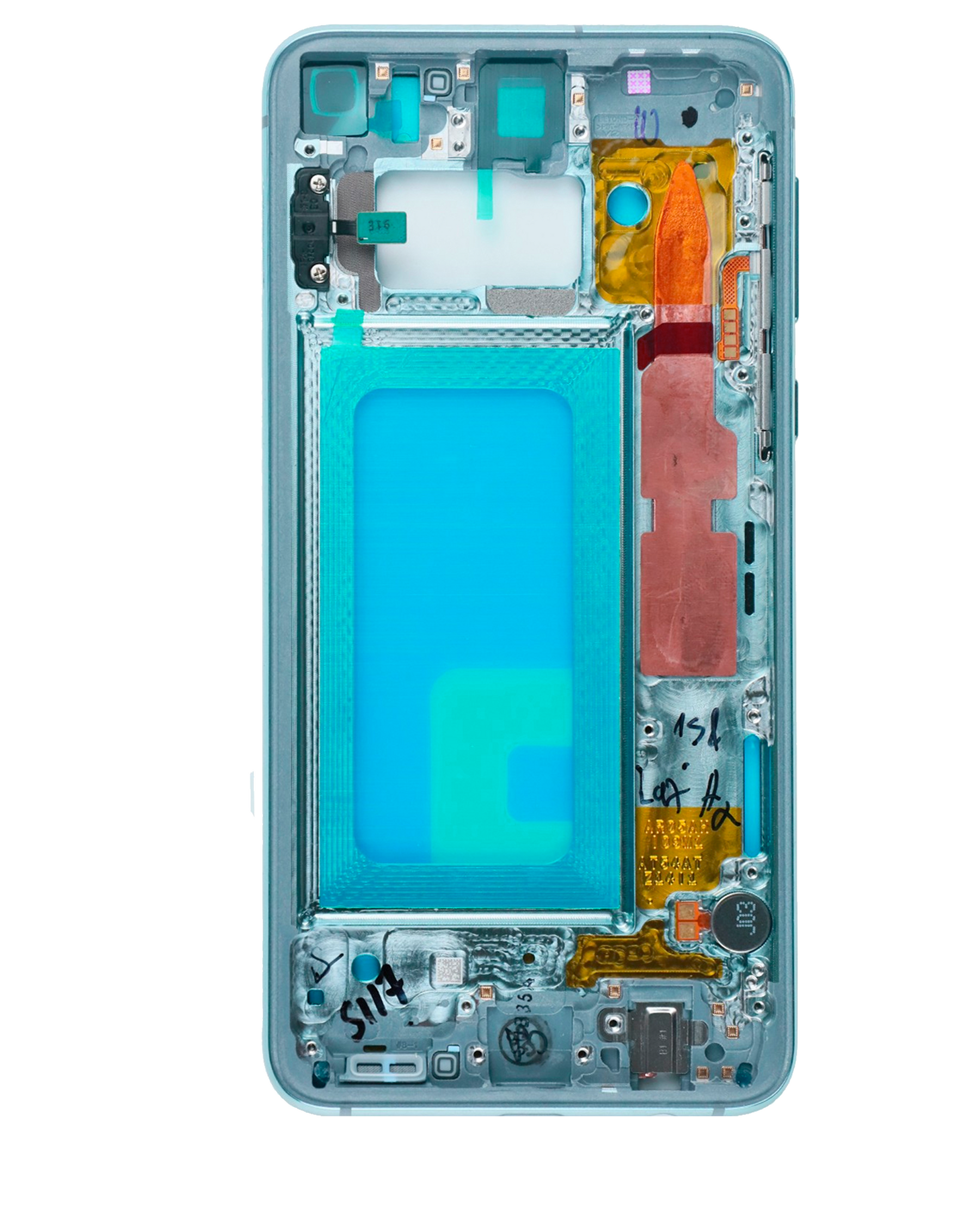 Replacement Mid-Frame Housing Compatible For Samsung Galaxy S10E (With Small Parts) (Prism Green)