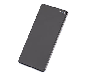 OLED Assembly With Frame Compatible For Samsung Galaxy S10 5G Replacement (Service Pack) (Majestic Black)