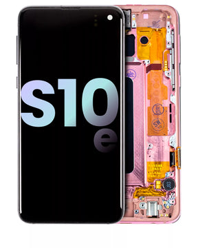 Replacement OLED Assembly With Frame Compatible For Samsung Galaxy S10E (Service Pack) (Flamingo Pink)