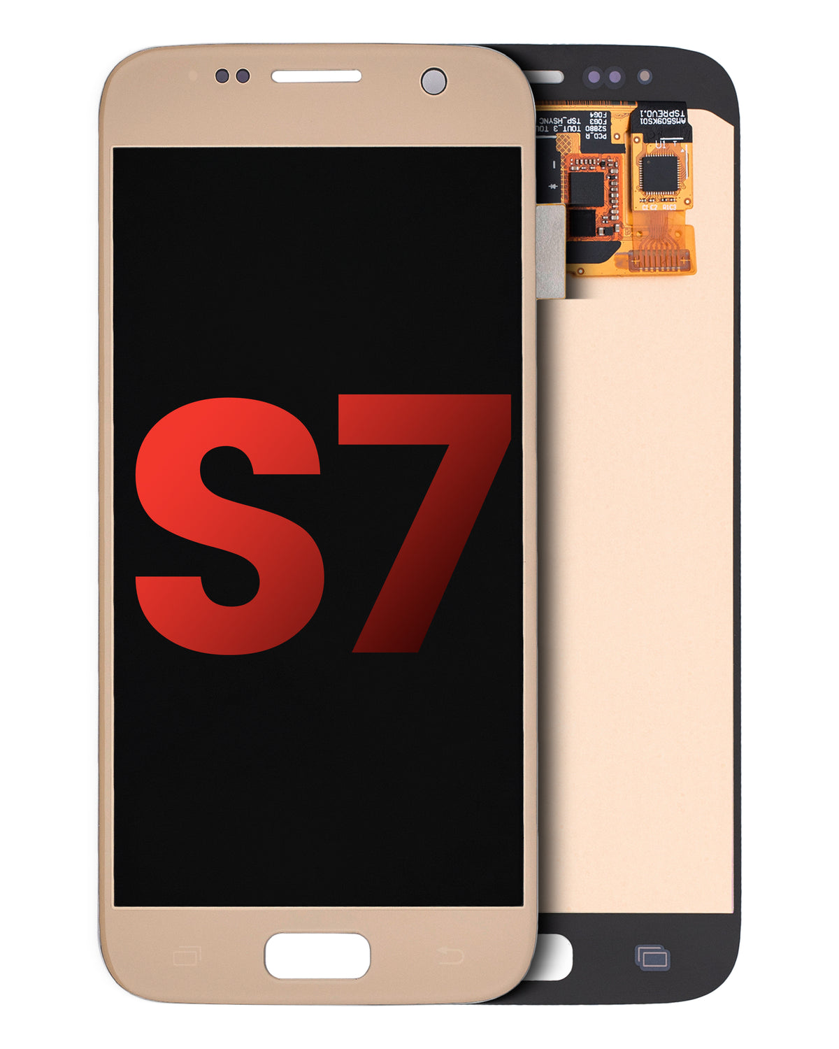 OLED Assembly Without Frame Compatible For Samsung Galaxy S7 Replacement (Vemake) (Gold Platinum)