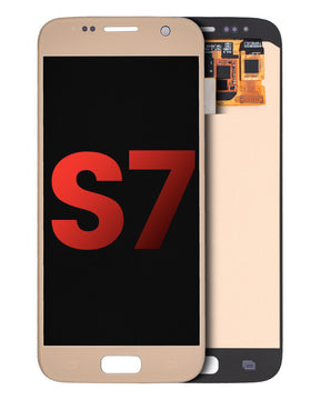 OLED Assembly Without Frame Compatible For Samsung Galaxy S7 Replacement (Vemake) (Gold Platinum)