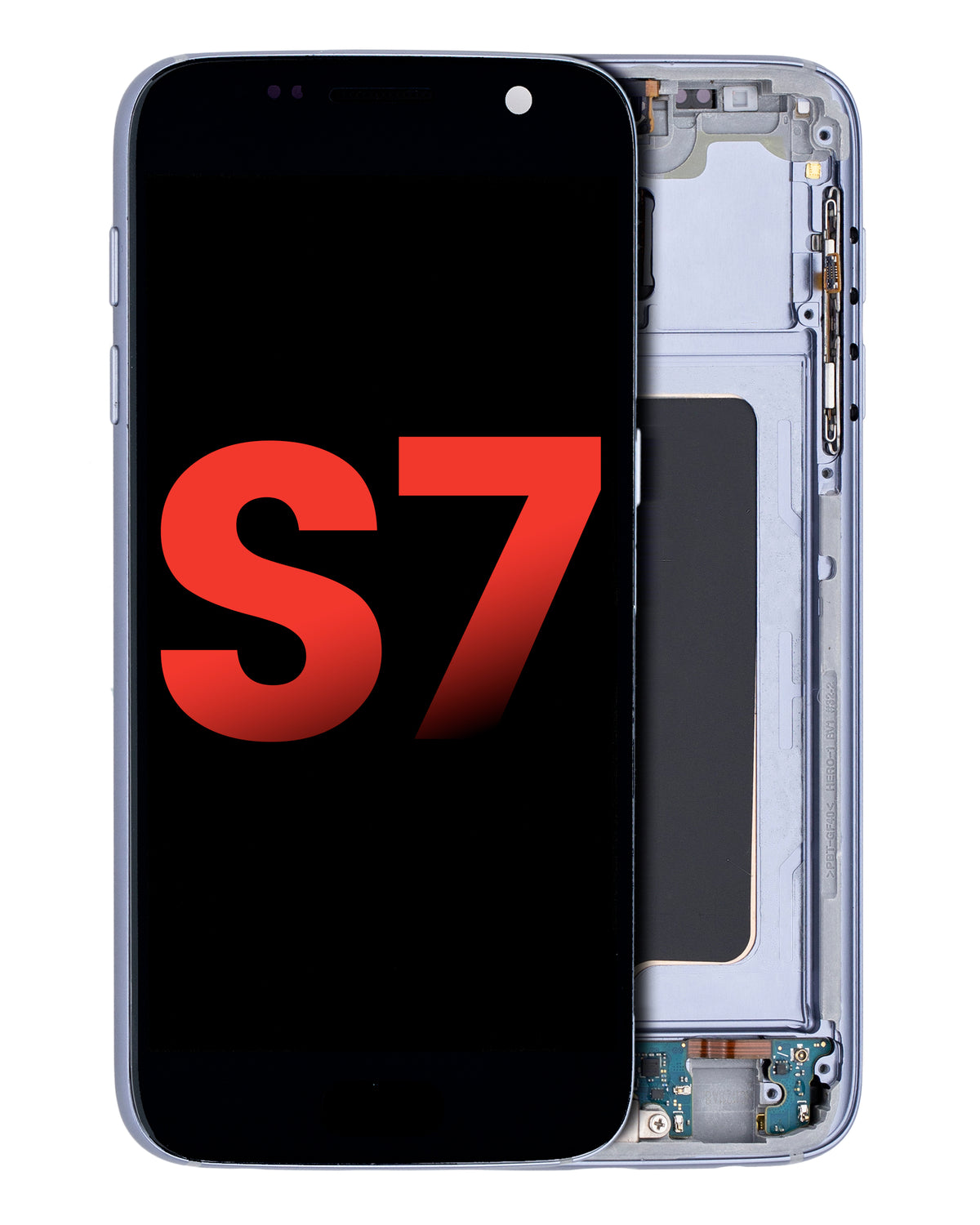 OLED Assembly With Frame Compatible For Samsung Galaxy S7 Replacement (All US Models) (Vemake) (Black Onyx)