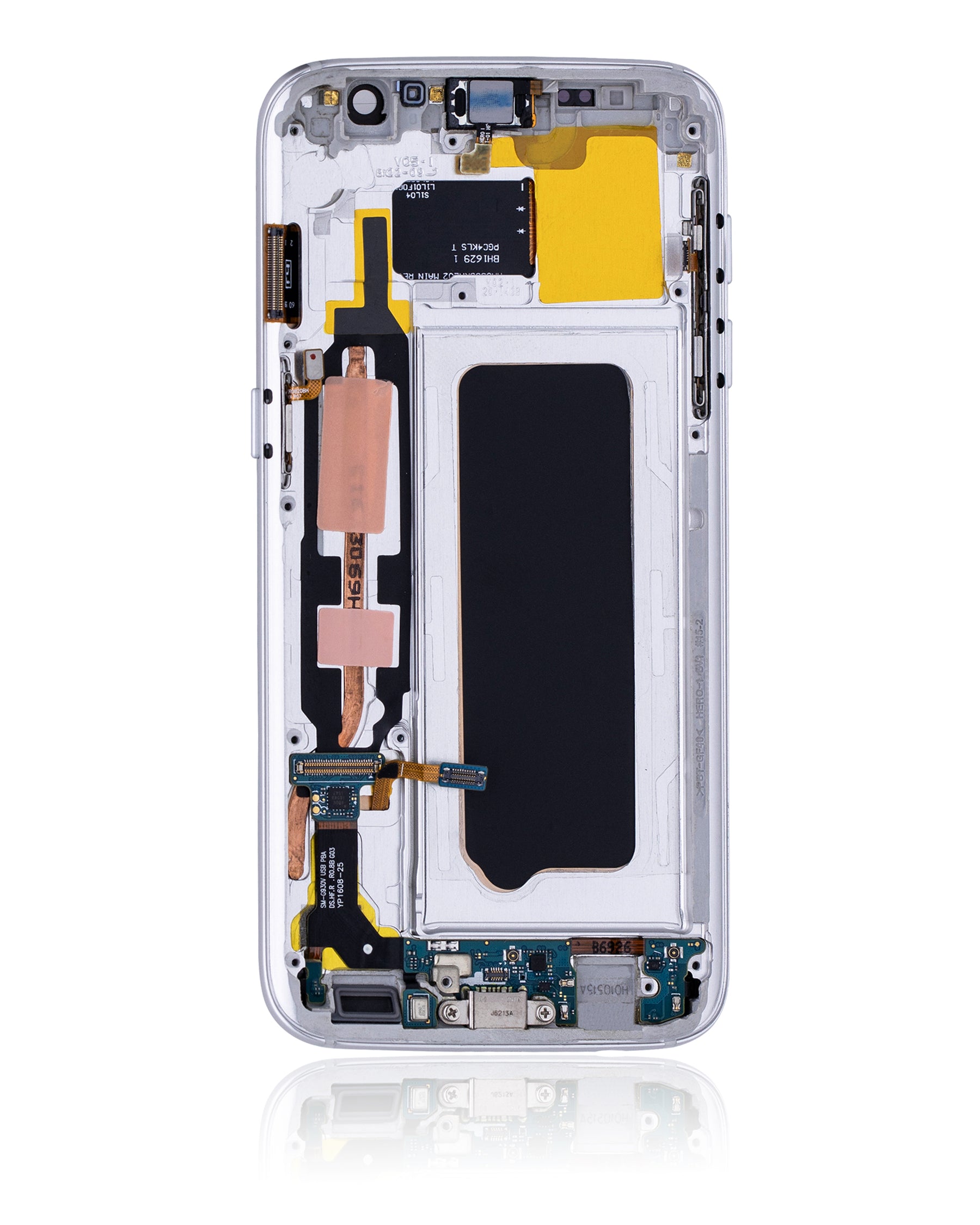Replacement OLED Assembly With Frame Compatible For Samsung Galaxy S7 (All US Models) (Vemake) (Silver Titanium)