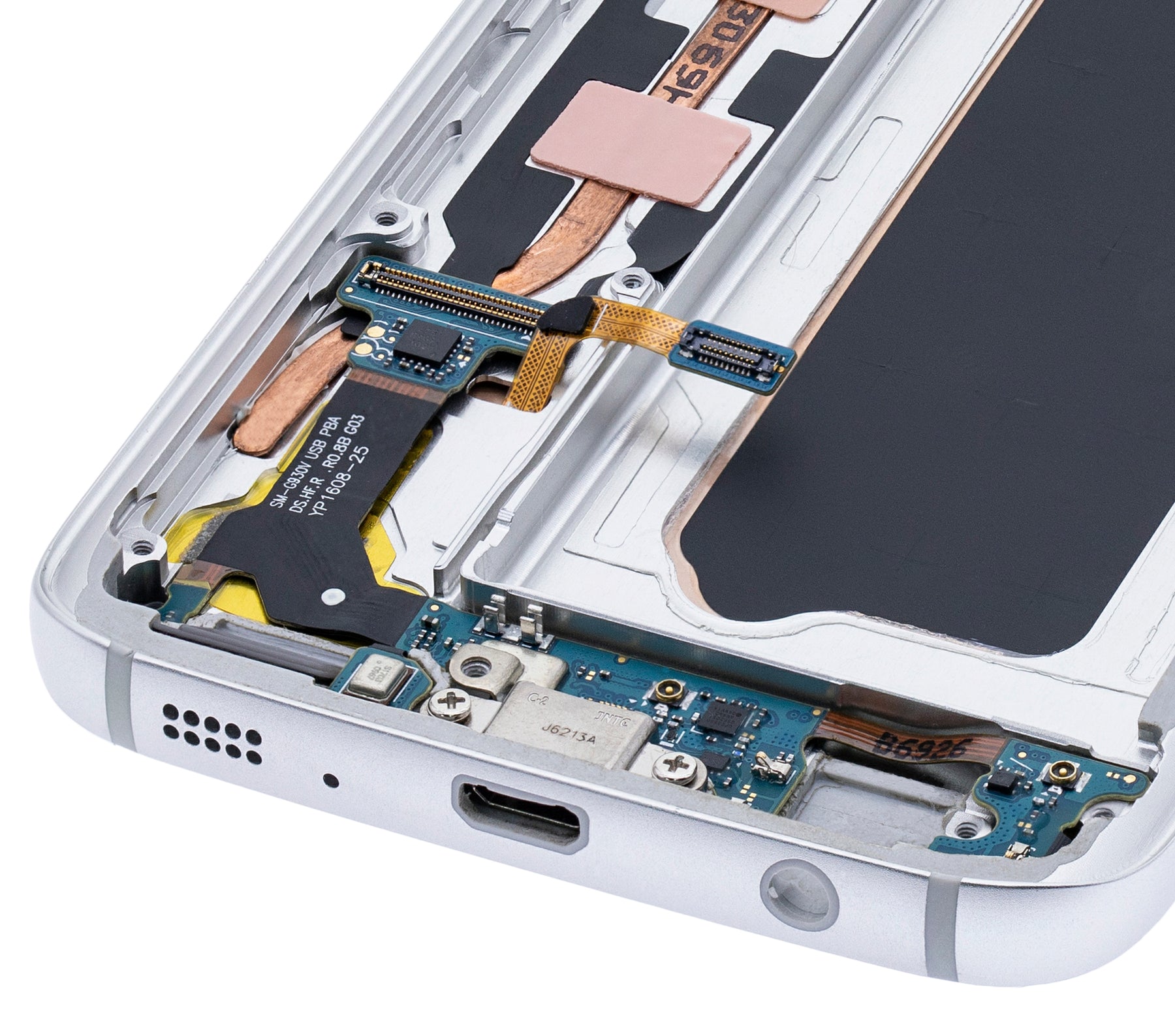 Replacement OLED Assembly With Frame Compatible For Samsung Galaxy S7 (All US Models) (Vemake) (Silver Titanium)