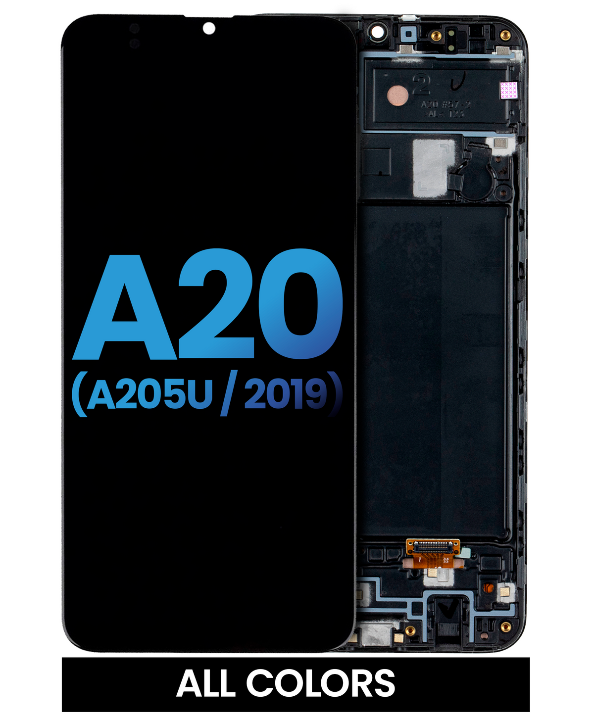 LCD Assembly With Frame Compatible For Samsung Galaxy A20 (A205 / 2019) (U Version) (Aftermarket: Incell) (All Colors)