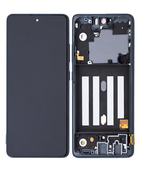 Replacement OLED Assembly With Frame Compatible For Samsung Galaxy A51 5G by Macfactory.in(A516 / 2020) (Non-Verizon 5G UW Frame) (Refurbished) (Prism Cube Black)