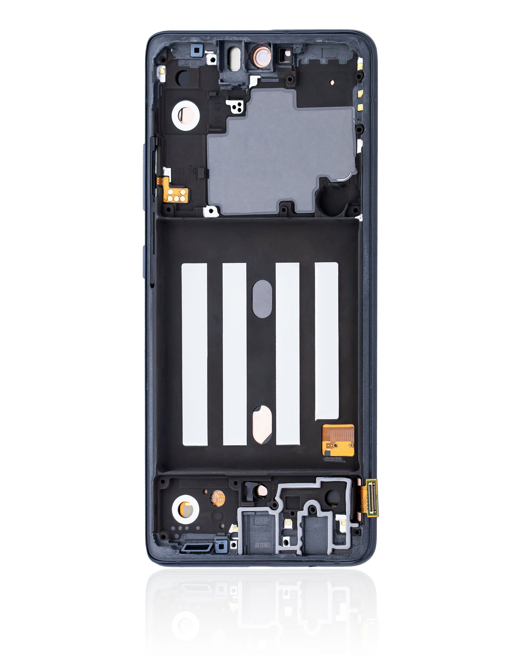 Replacement OLED Assembly With Frame Compatible For Samsung Galaxy A51 5G by Macfactory.in(A516 / 2020) (Non-Verizon 5G UW Frame) (Refurbished) (Prism Cube Black)