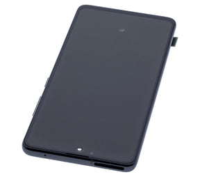 Replacement OLED Assembly With Frame Compatible For Samsung Galaxy A51 5G by Macfactory.in(A516 / 2020) (Non-Verizon 5G UW Frame) (Refurbished) (Prism Cube Black)