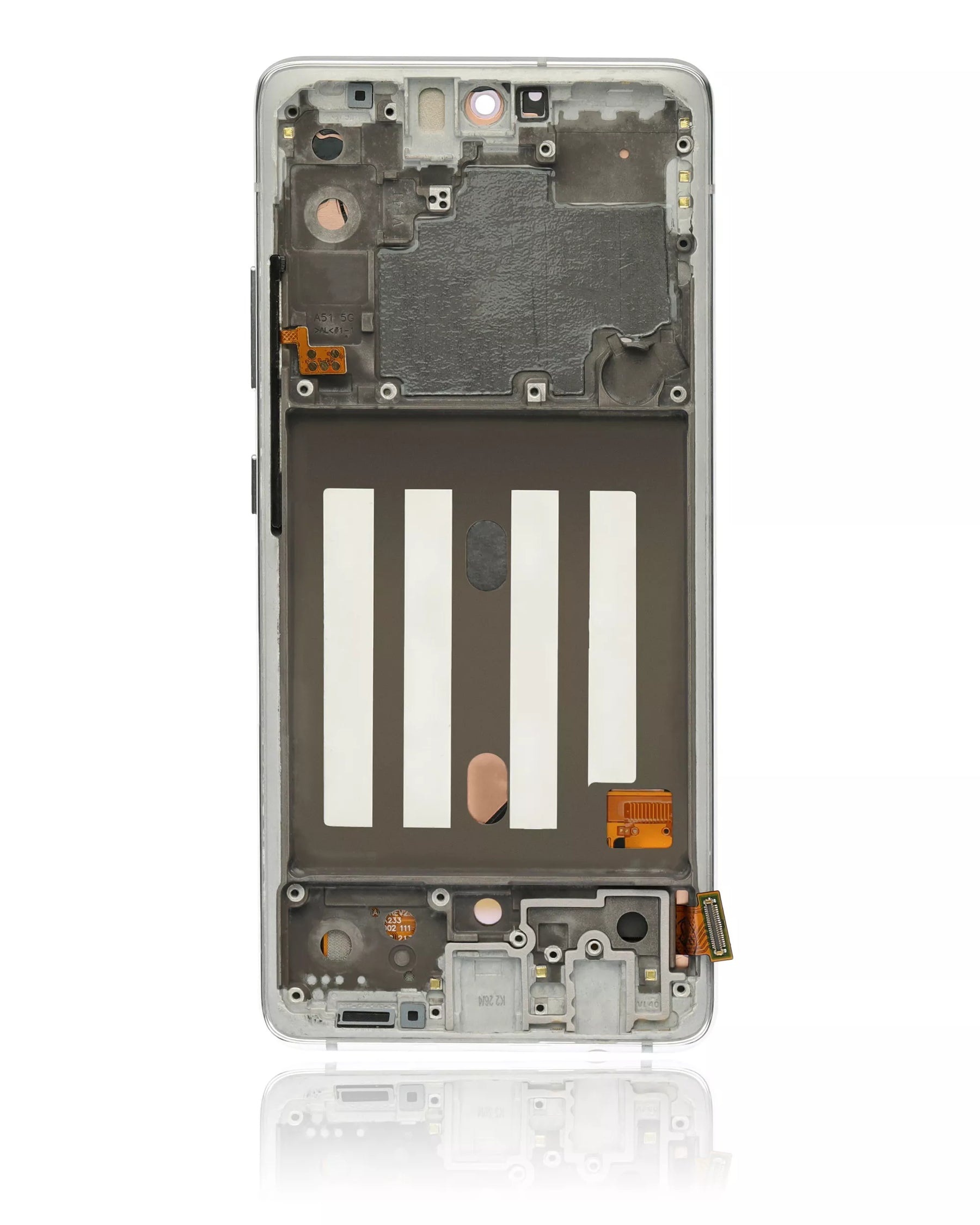 Replacement OLED Assembly With Frame Compatible For Samsung Galaxy A51 5G (A516 / 2020) (Non-Verizon 5G UW Frame) (Service Pack) (Prism Cube White)