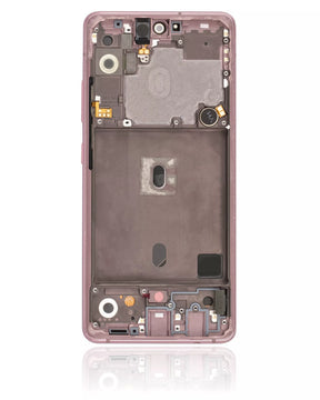 Replacement OLED Assembly With Frame Compatible For Samsung Galaxy A51 5G (A516 / 2020) (Non-Verizon 5G UW Frame) (Service Pack) (Prism Cube Pink)